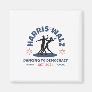 Aimant Harris Tim Walz Valse 2024 Danse Pour la Démocrati