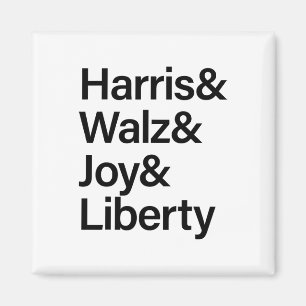 Aimant Harris W Joy Liberty Vote Kamala Harris Président