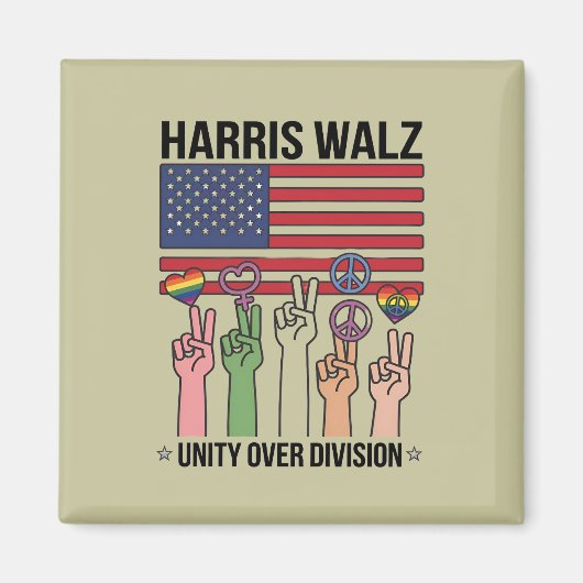 Aimant Harris Waltz 2024 Unité sur division (Devant)