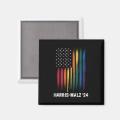 Aimant Harris Walz 2024 Election Kamala Tim Waltz LGBT (Recto/Verso)