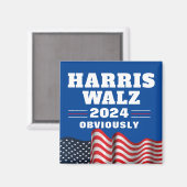 Aimant Harris Walz 2024 | Évidemment (Recto/Verso)