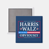 Aimant Harris Walz 2024 Évidemment (Recto/Verso)