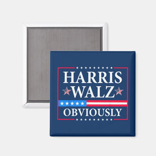 Aimant Harris Walz 2024 Évidemment (Recto/Verso)