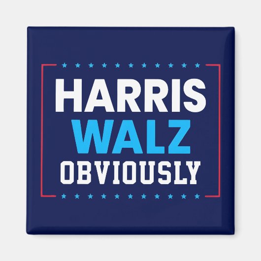 Aimant Harris Walz 2024 Évidemment (Devant)