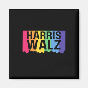 Aimant Harris Walz 2024 Gay pride Lgbtq Rainbow Kamala Ha