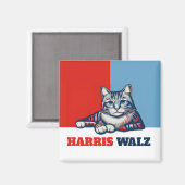 Aimant Harris Walz 2024 Manifestement Chat (Recto/Verso)