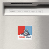 Aimant Harris Walz 2024 Manifestement Chat (In Situ (Lave-vaisselle))