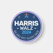 Aimant Harris Walz 2024 Nous ne retournons pas (Devant)
