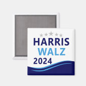 Aimant Harris Walz 2024 pour le président Blue Wave (Recto/Verso)