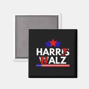 Aimant Harris Walz 24 Harry Balz 2024 Mème Démocrates