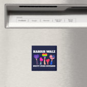 Aimant Harris Walz Unité de division LGBTQ Bleu foncé (In Situ (Lave-vaisselle))