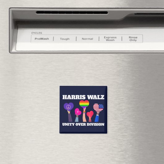 Aimant Harris Walz Unité de division LGBTQ Bleu foncé (In Situ (Lave-vaisselle))