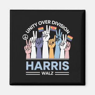 Aimant Harris Walz Waltz 2024 Unité plutôt que division