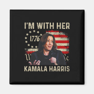 Aimant Harris We The People I'm With Her Usa Flag
