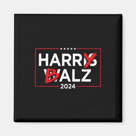 Aimant Harry B Kamala Harris Et Tim W 2024 (Devant)