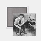 Aimant Harry Houdini sur le point de s'échapper de prison (Recto/Verso)