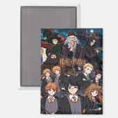 Aimant HARRY POTTER™ Anime Ensemble Scene (Recto/Verso)