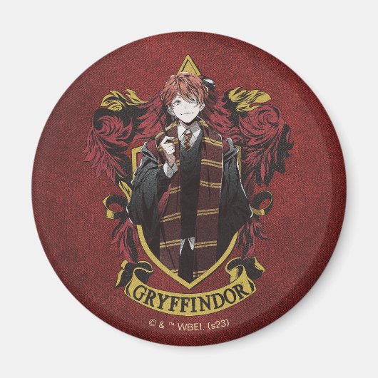 Aimant HARRY POTTER™ | Anime Ron Weasley Blason de la Mai (Devant)