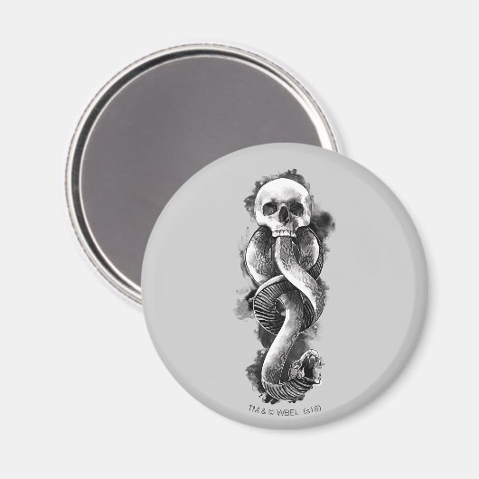 Aimant Harry Potter | Aquarelle de marque foncée (Recto/Verso)