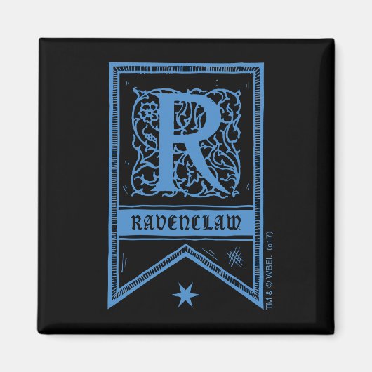 Aimant Harry Potter | Bannière Monogramme Ravenclaw (Devant)