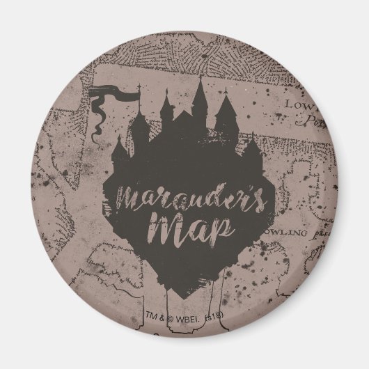 Aimant Harry Potter | Carte du château Marauder de HOGWAR (Devant)