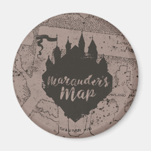 Aimant Harry Potter   Carte du Maraudeur du château HOGWA
