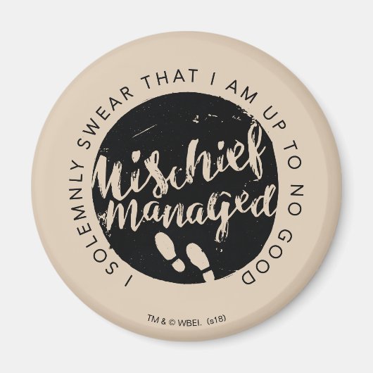 Aimant Harry Potter | Carte du Maraudeur Typographie des  (Devant)