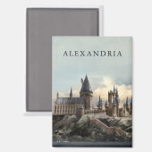 Aimant Harry Potter | Château de Poudlard de jour (Recto/Verso)