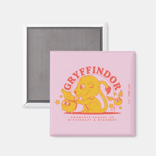 Aimant HARRY POTTER™ | École de Hogwarts GRYFFINDOR™ (Recto/Verso)