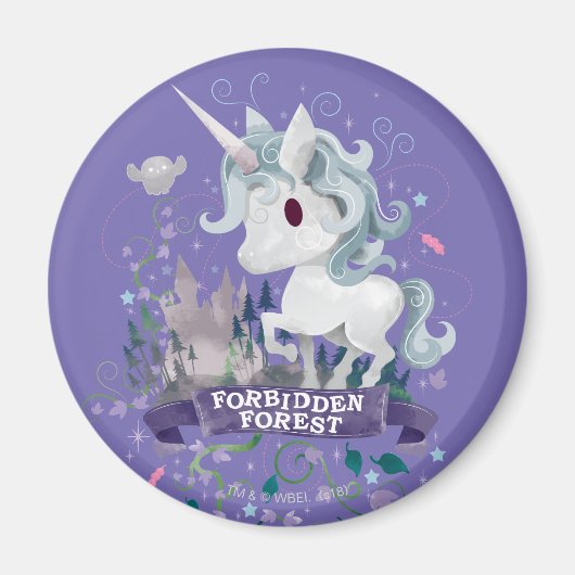 Aimant Harry Potter | Forbidden Forest Unicorn Graphic (Devant)