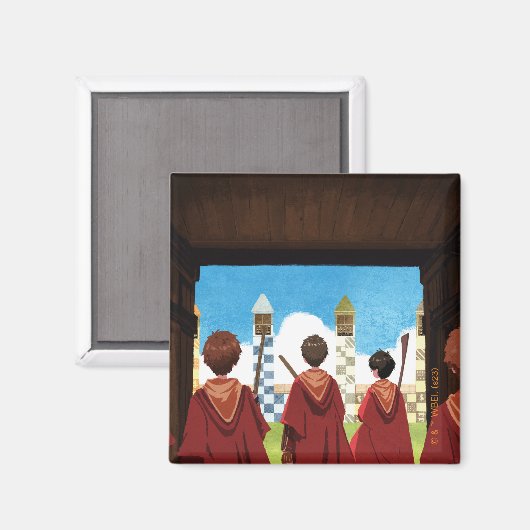 Aimant HARRY POTTER™ & GRYFFINDOR™ QUIDDITCH™ Team (Recto/Verso)