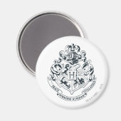 Aimant Harry Potter | Hogwarts Crest - Black and White (Recto/Verso)