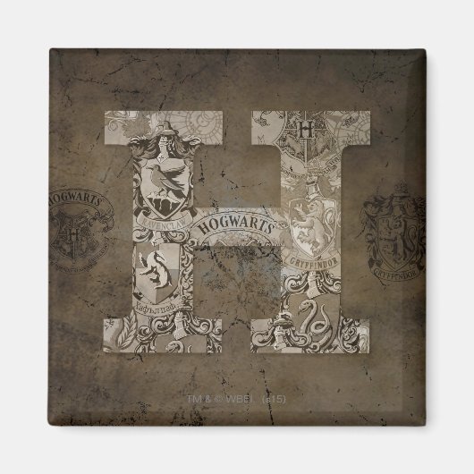 Aimant Harry Potter | Hogwarts Monogram (Devant)