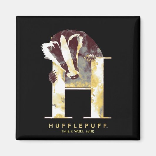 Aimant Harry Potter | HUFFLEPUFF™ Blason Watercolor (Devant)