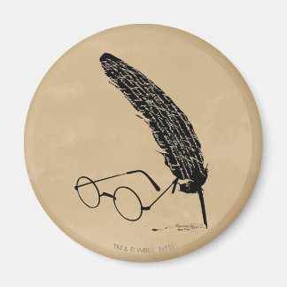 Aimant Harry Potter | Lunettes et plume