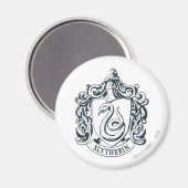 Aimant Harry Potter | Slytherin Crest - Black and White (Recto/Verso)