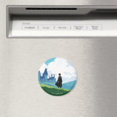 Aimant HARRY POTTER™ Surplombant le château HOGWARTS™ (In Situ (Lave-vaisselle))