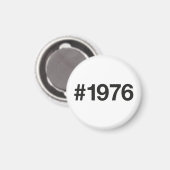 Aimant Hashtag 1976 49 Anniversaire (Recto/Verso)