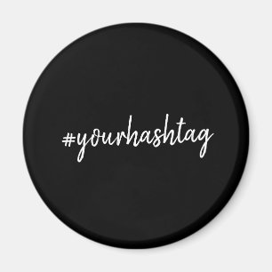 Aimant Hashtag Design moderne Go Viral Black Script