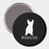 Aimant hashtag frenchie dad french bulldog dad (Recto/Verso)