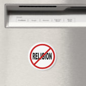 Aimant Hate Religion /No Religion Allowed Sign Statement (In Situ (Lave-vaisselle))