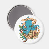 Aimant Hausse de la pieuvre du monstre Kraken (Recto/Verso)