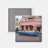 Aimant Havana Cuba Classe Bâtiment rose Vieux (Recto/Verso)