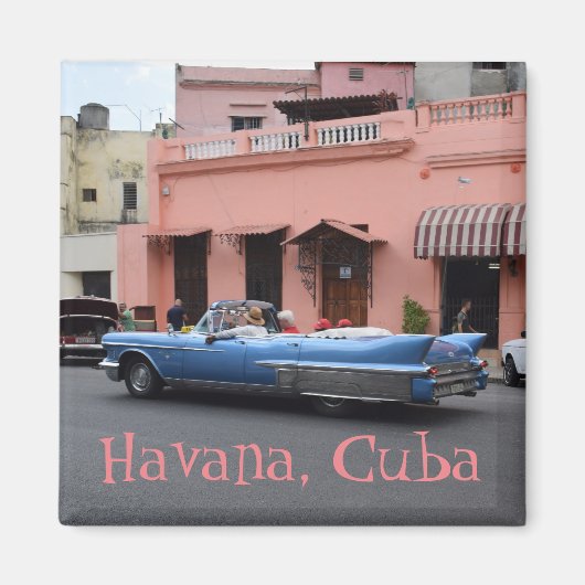Aimant Havana Cuba Classe Bâtiment rose Vieux (Devant)