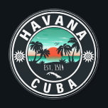 Aimant Havana Cuba Island Retro Sunset Souvenirs 60s<br><div class="desc">Aimant rétro Sunset Souvenirs 60s de La Havane Cuba Island La Havane, Cuba Carte postale conçoit un grand cadeau de Noël ou d'anniversaire pour les fans des plages de La Havane et de la côte pacifique. Le design de l'été est un cadeau parfait pour les amateurs de voyage et les...</div>