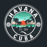 Aimant Havana Cuba Island Retro Sunset Souvenirs 60s<br><div class="desc">Aimant rétro Sunset Souvenirs 60s de La Havane Cuba Island La Havane, Cuba Carte postale conçoit un grand cadeau de Noël ou d'anniversaire pour les fans des plages de La Havane et de la côte pacifique. Le design de l'été est un cadeau parfait pour les amateurs de voyage et les...</div>