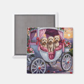 Aimant Havanese Dog Valentine's Day  (Recto/Verso)