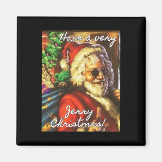 Aimant Have A Very Jerry Christmas Garcia Santa Holiday  (Devant)