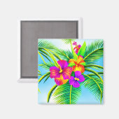 Aimant Hawaï Tropical Motif sans couture (Recto/Verso)