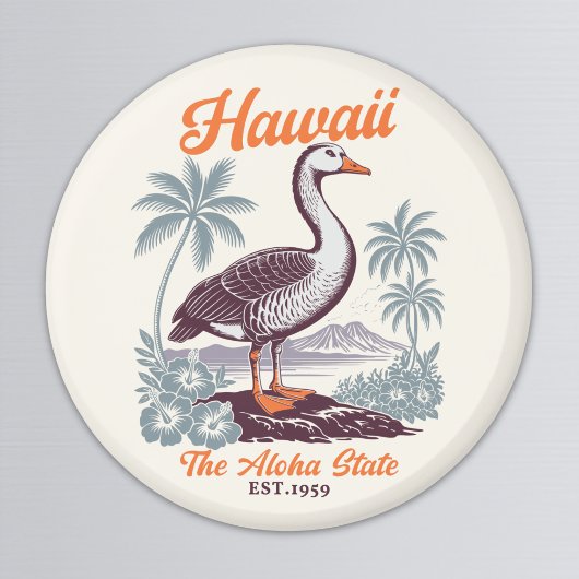 Aimant Hawaii Aloha State Goose Graphic